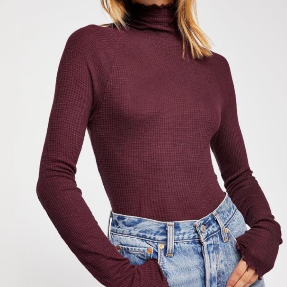 ✦ sold ✦ Free People Make It Easy thermal plum M